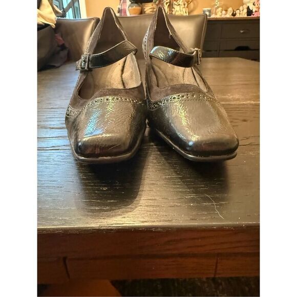 Aerosoles Black Cover Song Faux Leather Mary Jane Heels Comfort Shoes sz 11 - Picture 4 of 8